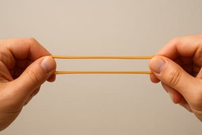 por que o elástico está esticado?