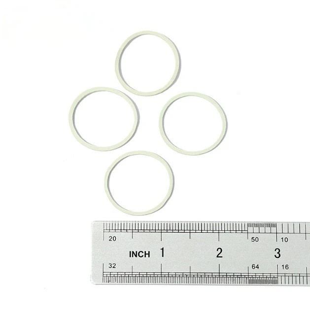 Custom-sized small white rubber bands for packaging