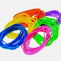Bandos de borracha coloridos neon