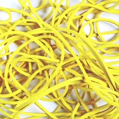 Thick yellow rubber bands for office use Thick yellow rubber bands for office use