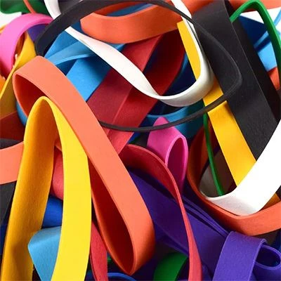 Bandos de borracha de cores largas